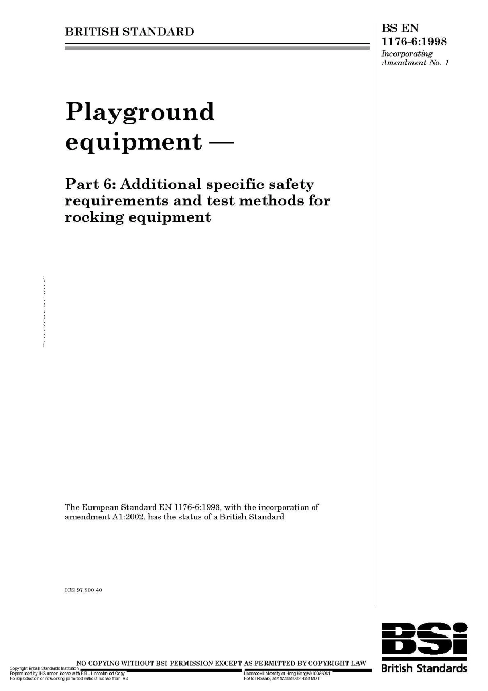 BS EN 1176-6-1998+amd1 (uncontrolled).pdf_第1页