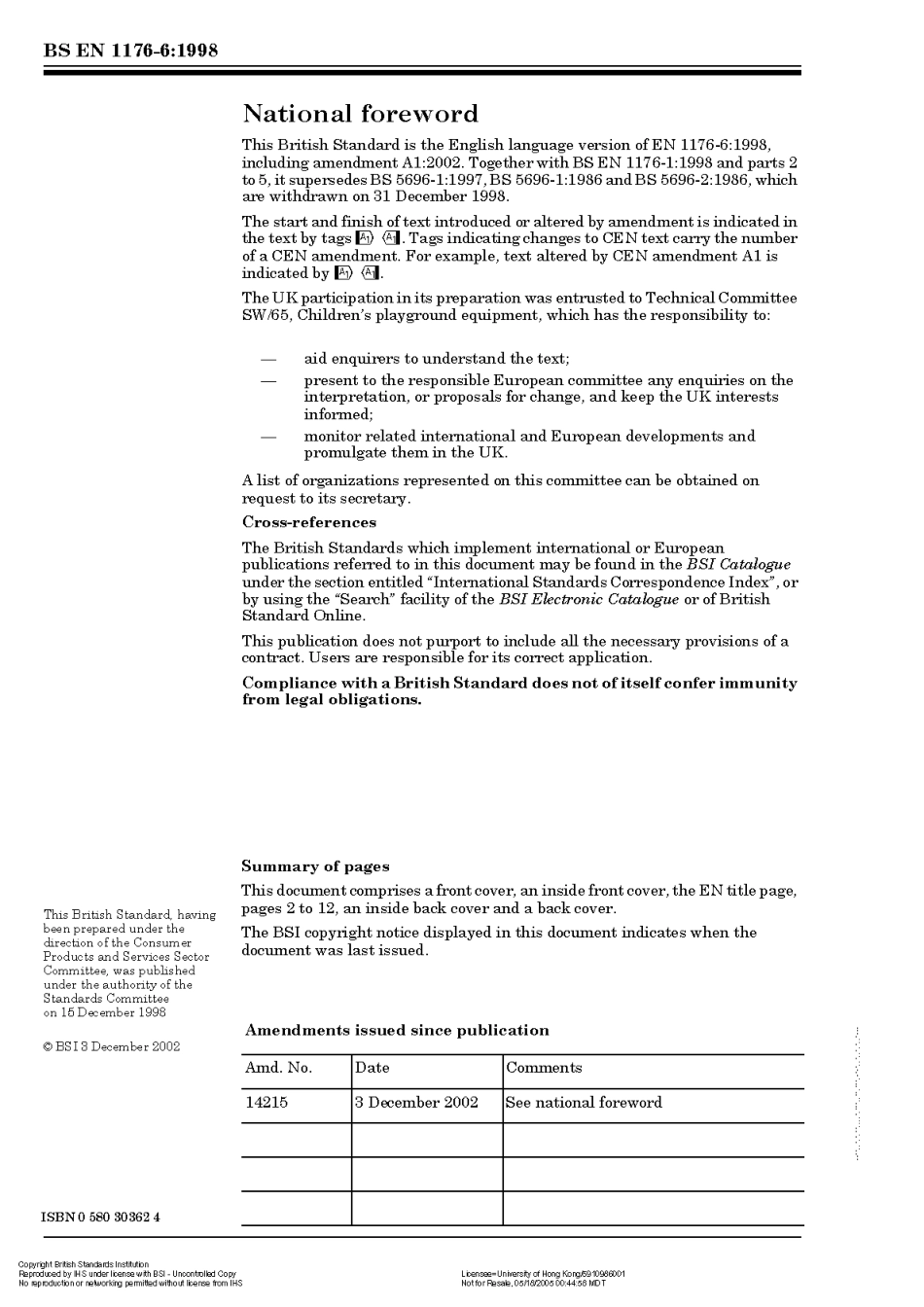 BS EN 1176-6-1998+amd1 (uncontrolled).pdf_第2页