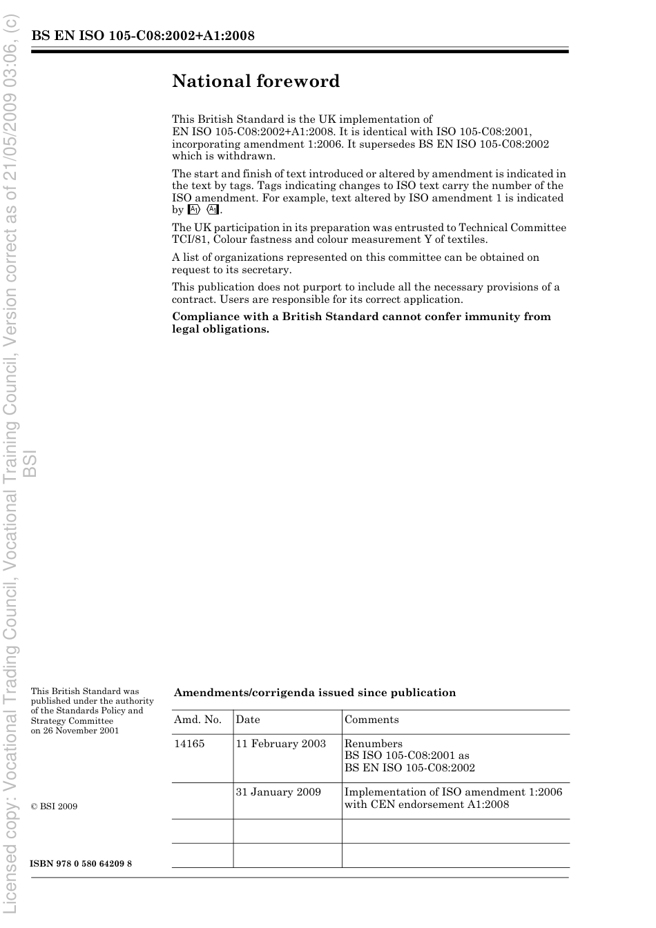 BS EN ISO 105-C08 2002 + A1 2008.pdf_第2页