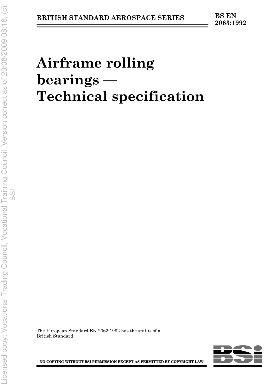 BS EN 2063 1992.pdf_第1页