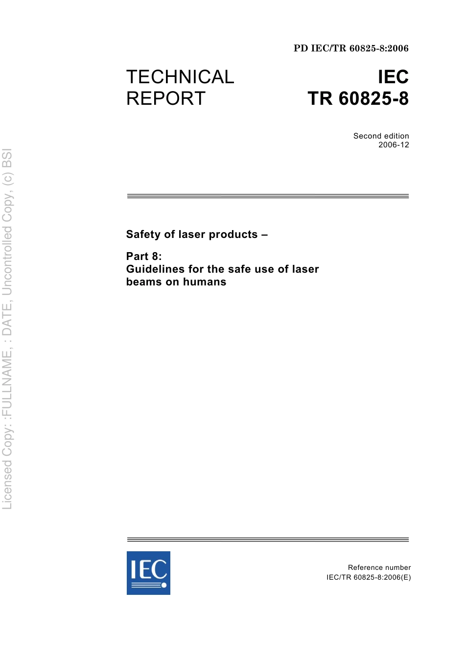 PD IECTR 60825-8 2006.pdf_第3页