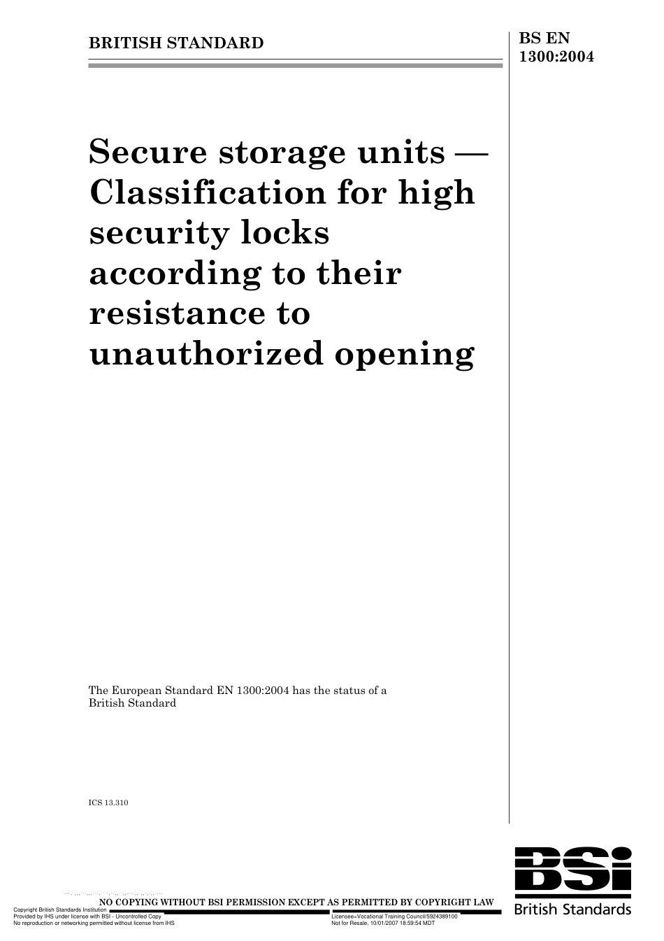 BS EN 1300 2004.pdf_第1页