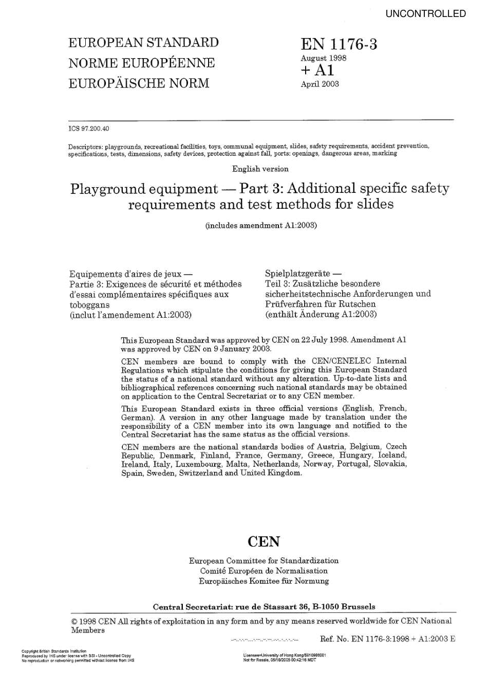 BS EN 1176-3-98+amd1(uncontrolled).PDF_第3页