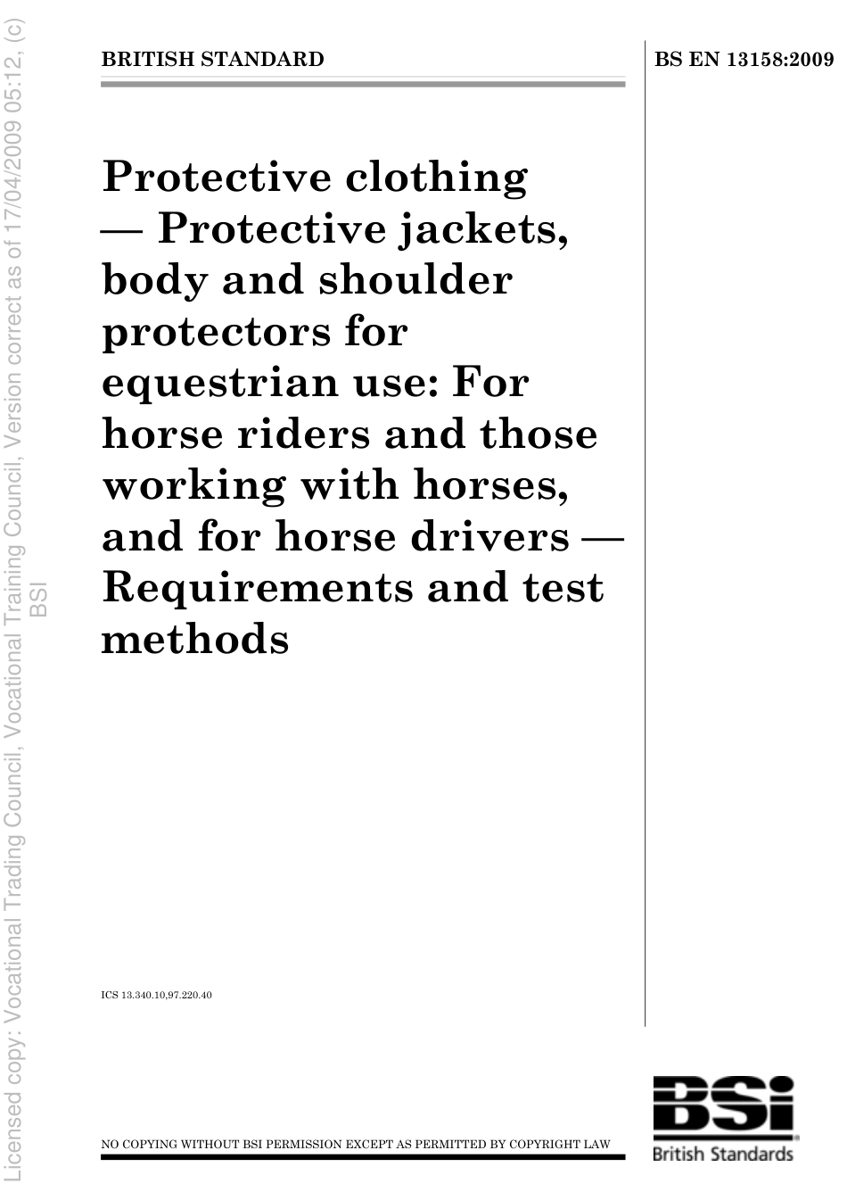 BS EN 13158 2009.pdf_第1页