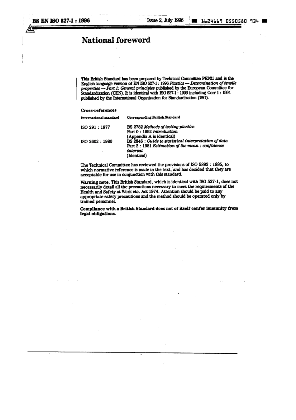 BS EN ISO 527-1 1996.pdf_第2页