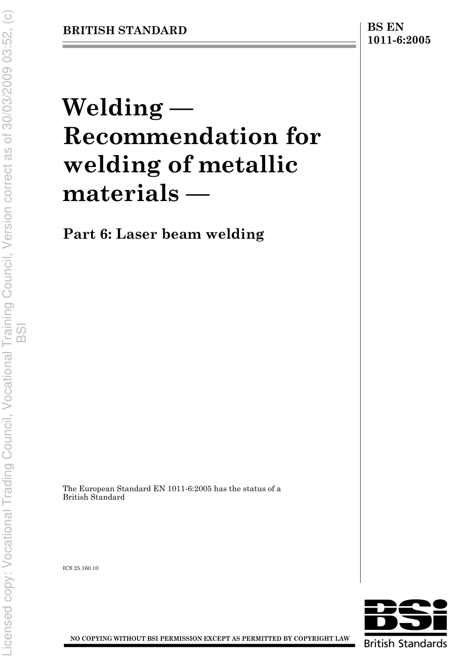 BS EN 1011-6 2005.pdf_第1页