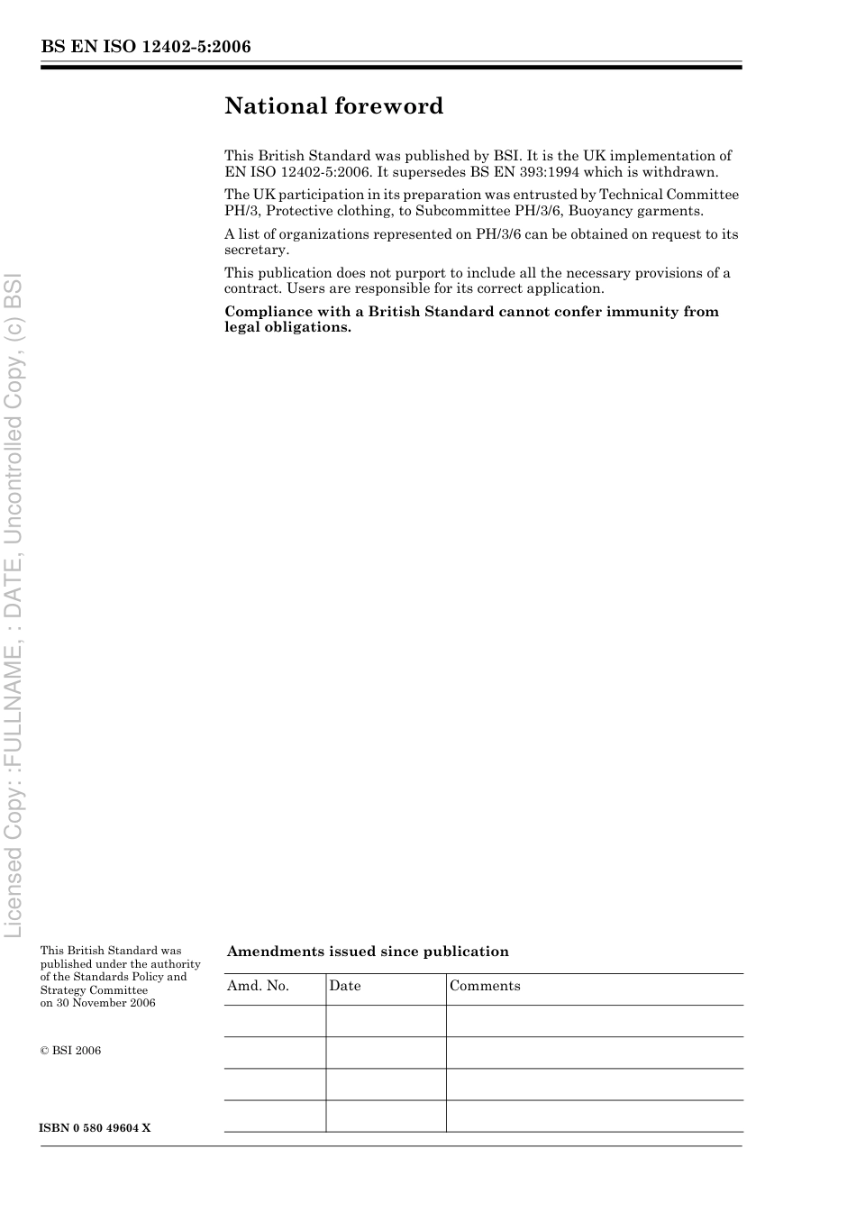 BS EN ISO 12402-5 2006.pdf_第2页