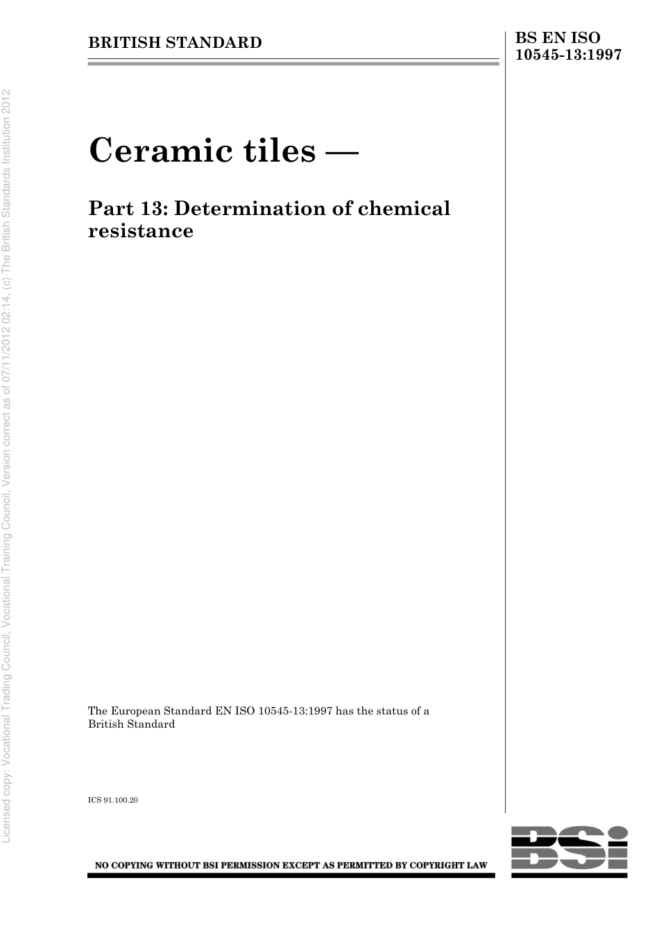 BS EN ISO 10545-13 1997.pdf_第1页