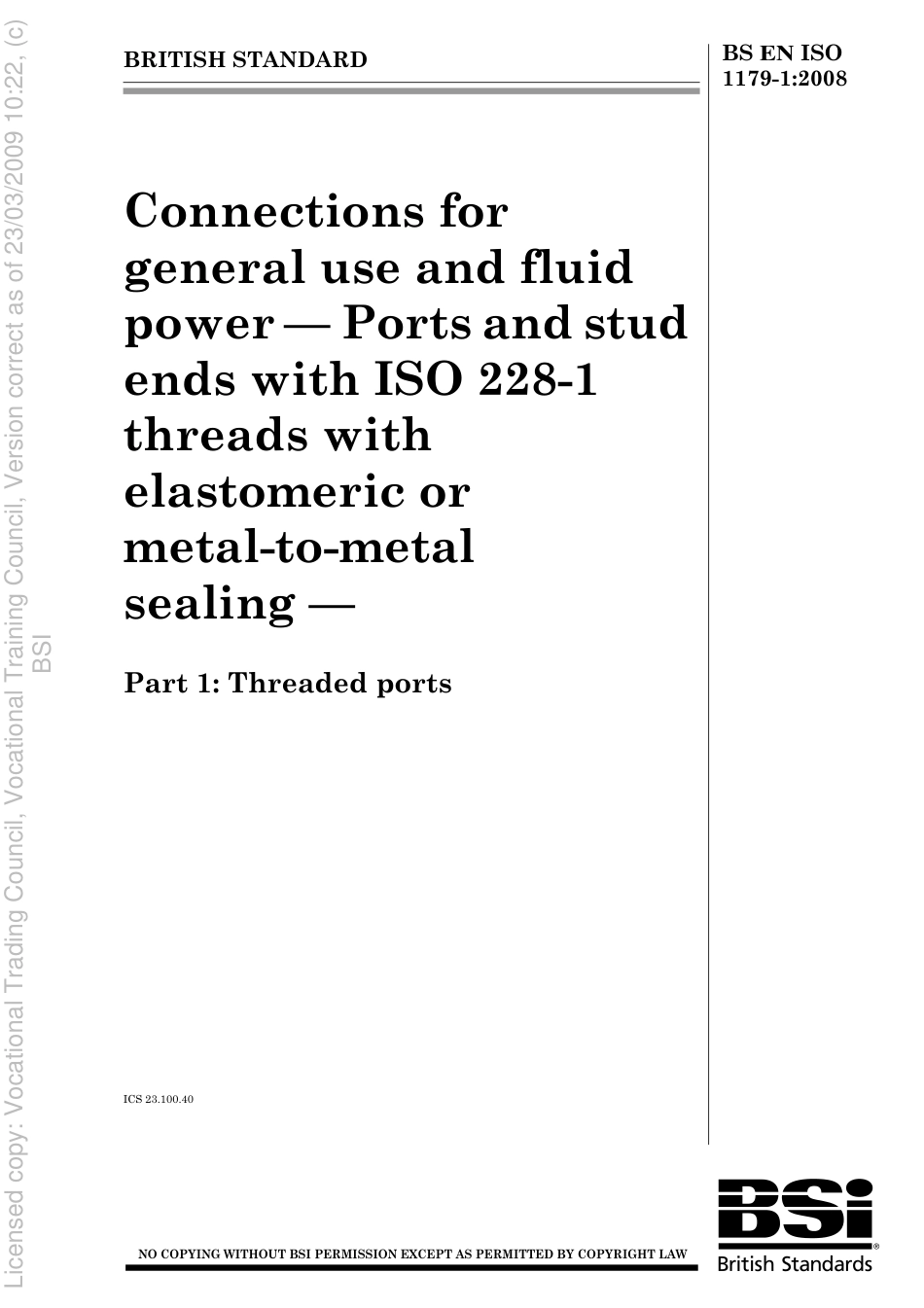 BS EN ISO 1179-1 2008.pdf_第1页