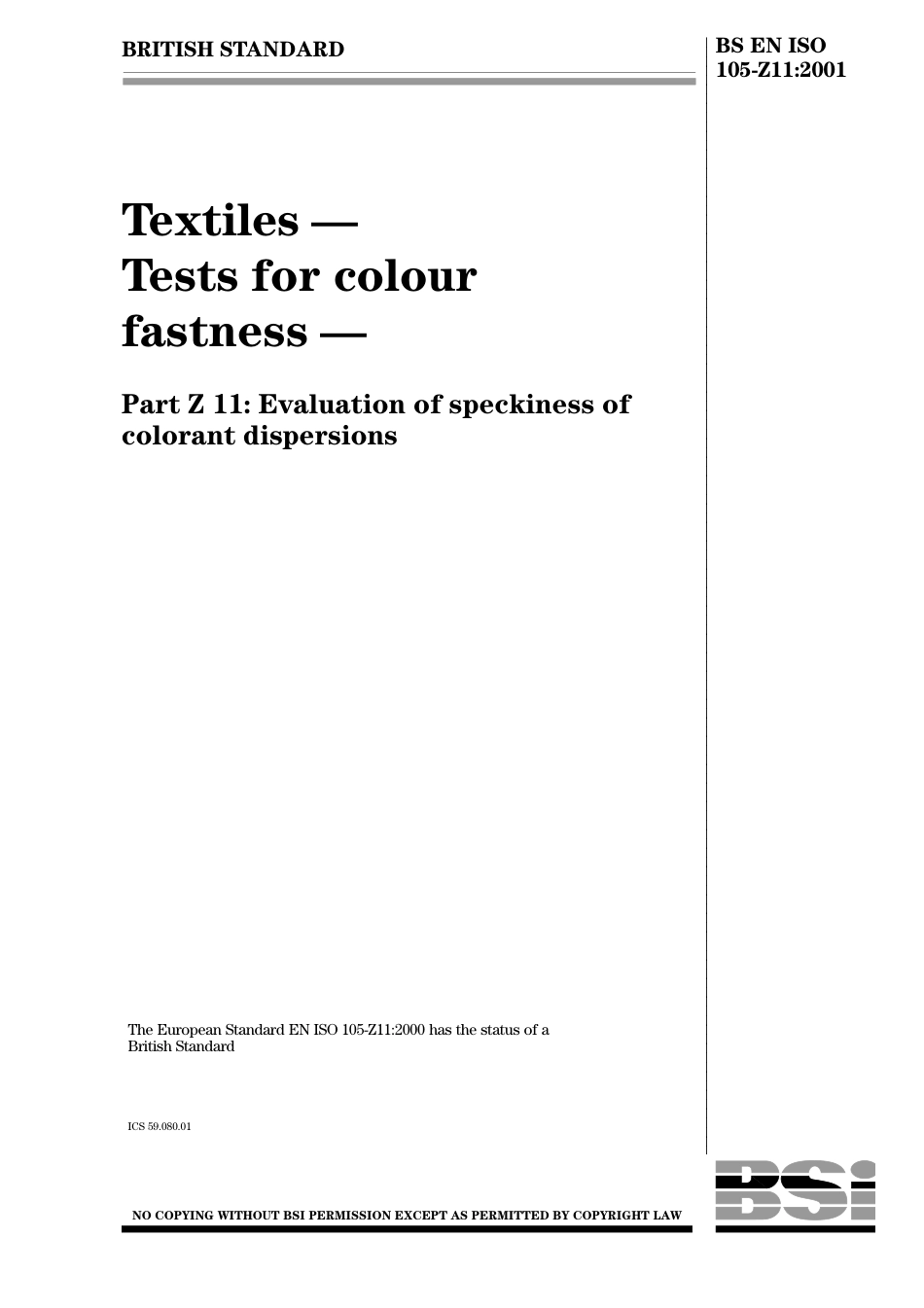 BS EN ISO 105-Z11 2001.pdf_第1页