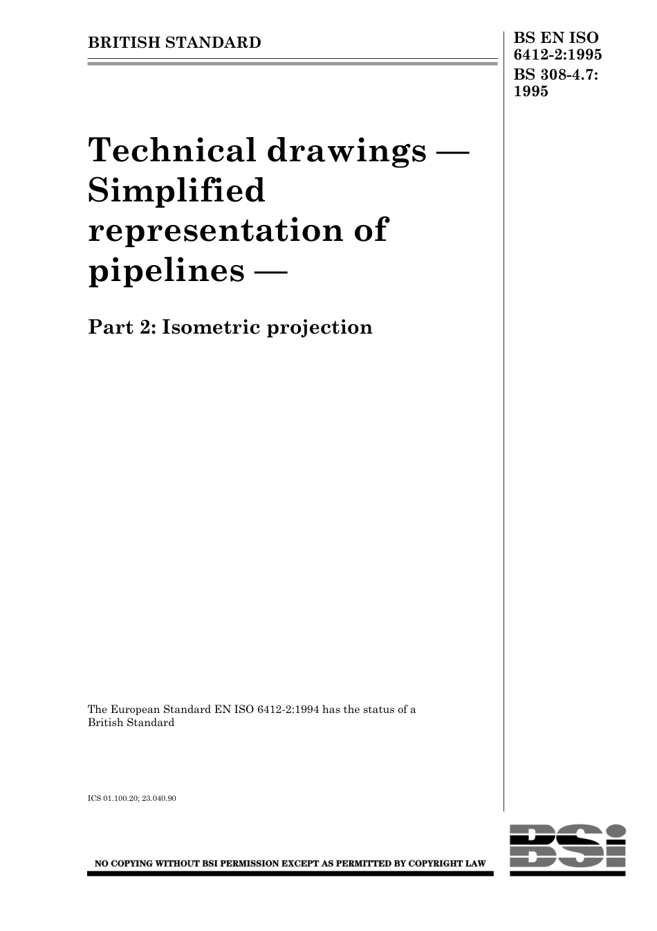 BS EN ISO 6412-2 1995.pdf_第1页