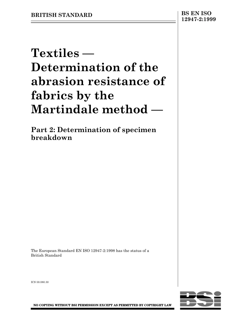 BS EN ISO 12947-2 1999.pdf_第1页