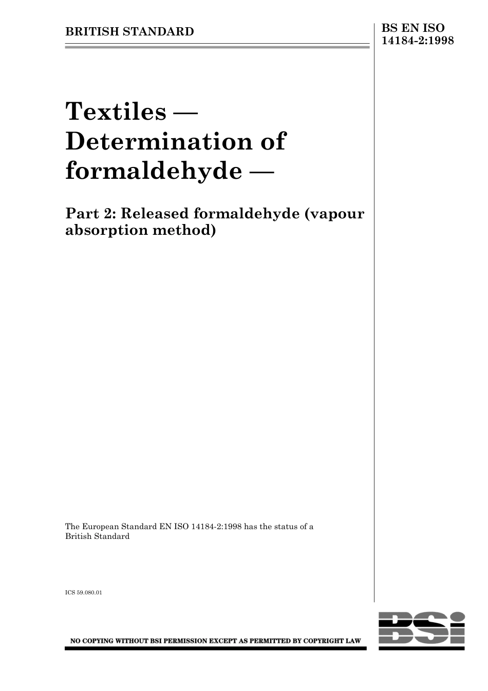 bs en iso 14184-2 1998.pdf_第1页