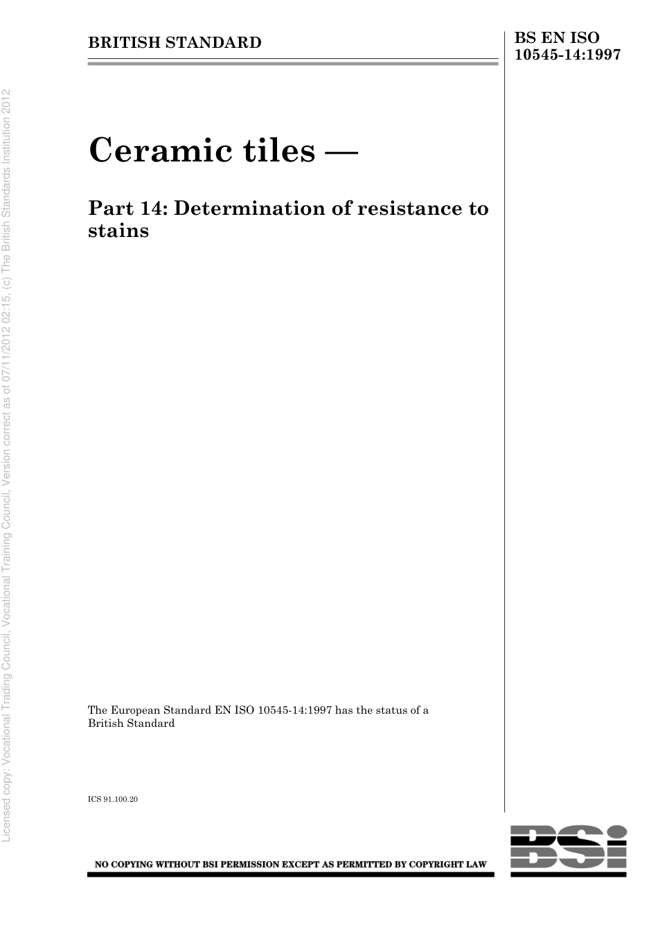 BS EN ISO 10545-14 1997.pdf_第1页