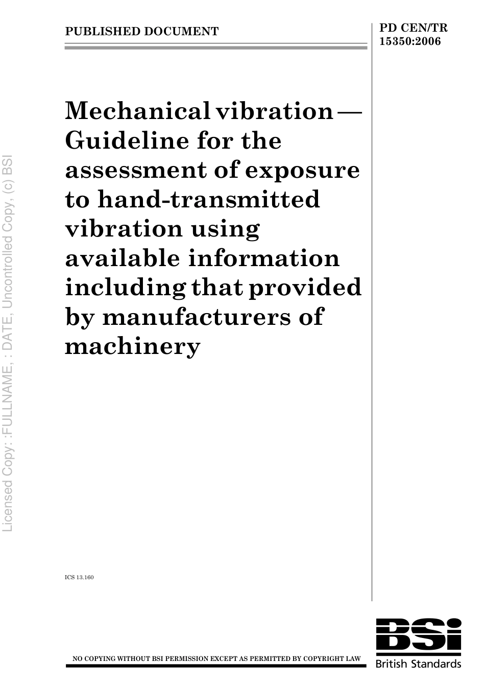 PD CEN TR 15350 2006.pdf_第1页