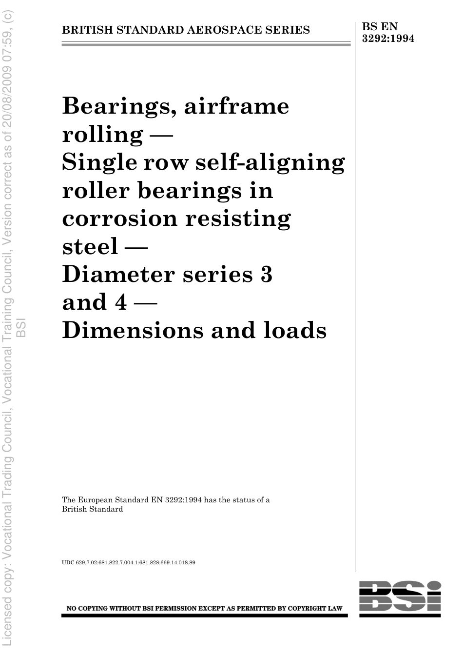 BS EN 3292 1994.pdf_第1页