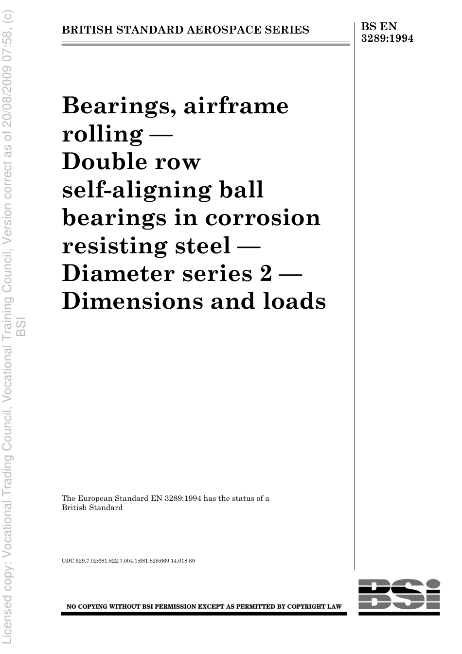 BS EN 3289 1994.pdf_第1页