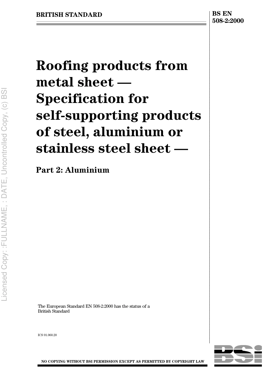 BS EN 508-2 2000.pdf_第1页