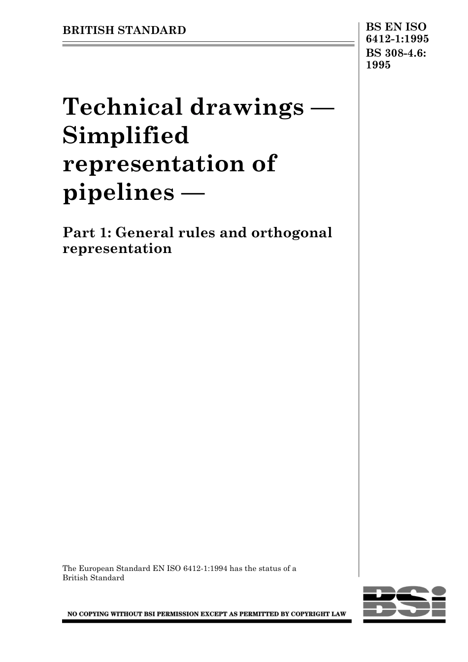 BS EN ISO 6412-1 1995.pdf_第1页