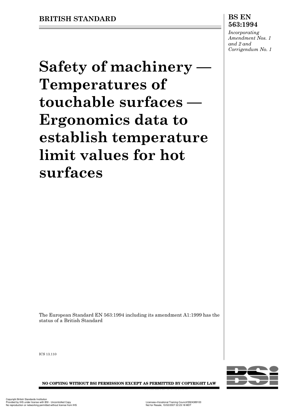 BS EN 563 1994 Amd1 2 corr 1.pdf_第1页