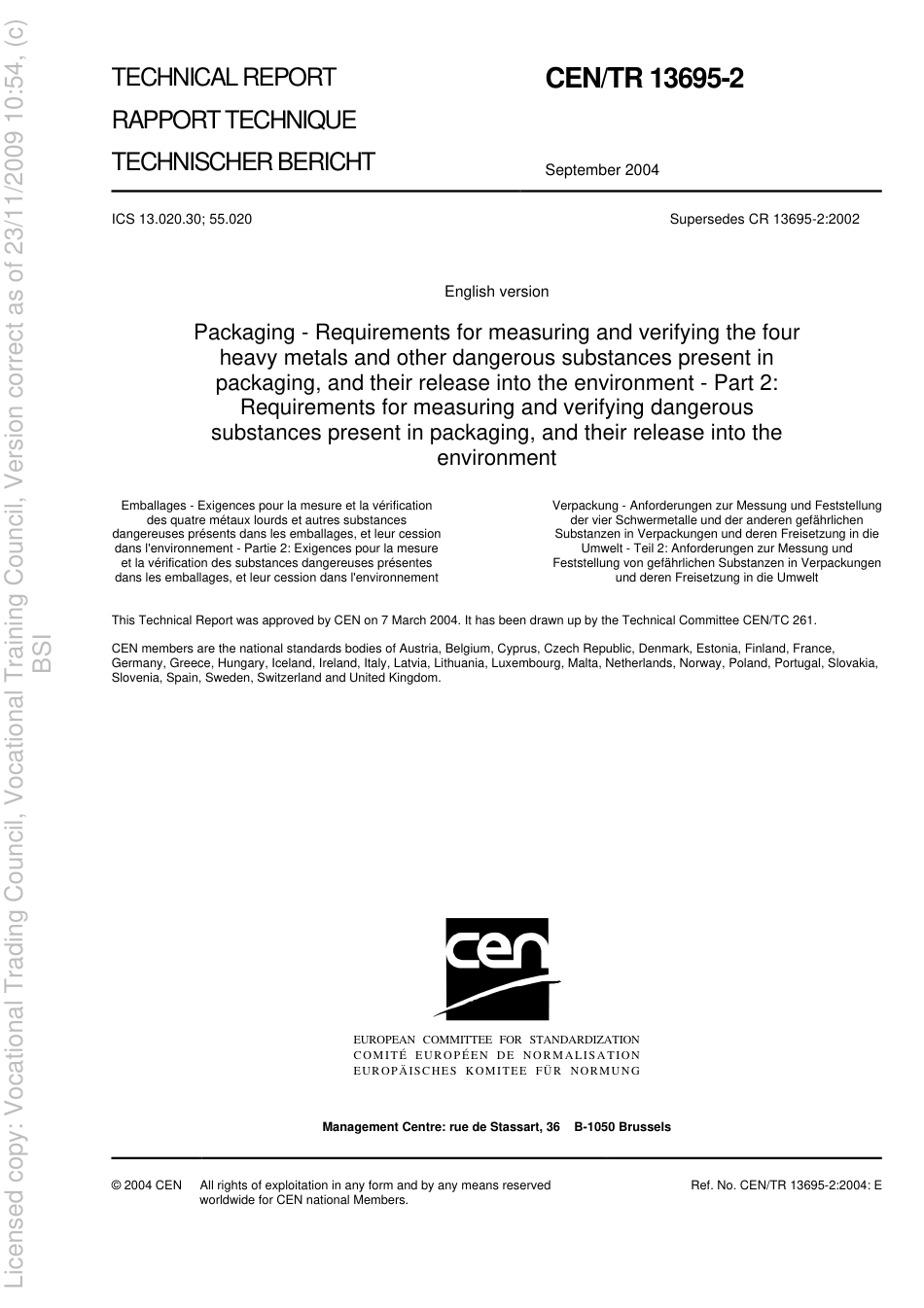 PD CEN TR 13695-2 2004.pdf_第3页