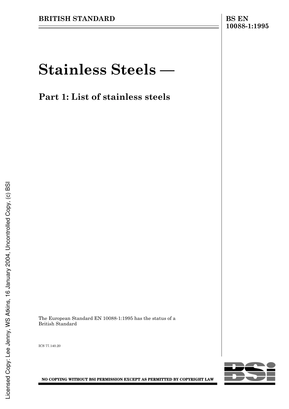 BS EN 10088-1_1995 Stainless steel.pdf_第2页