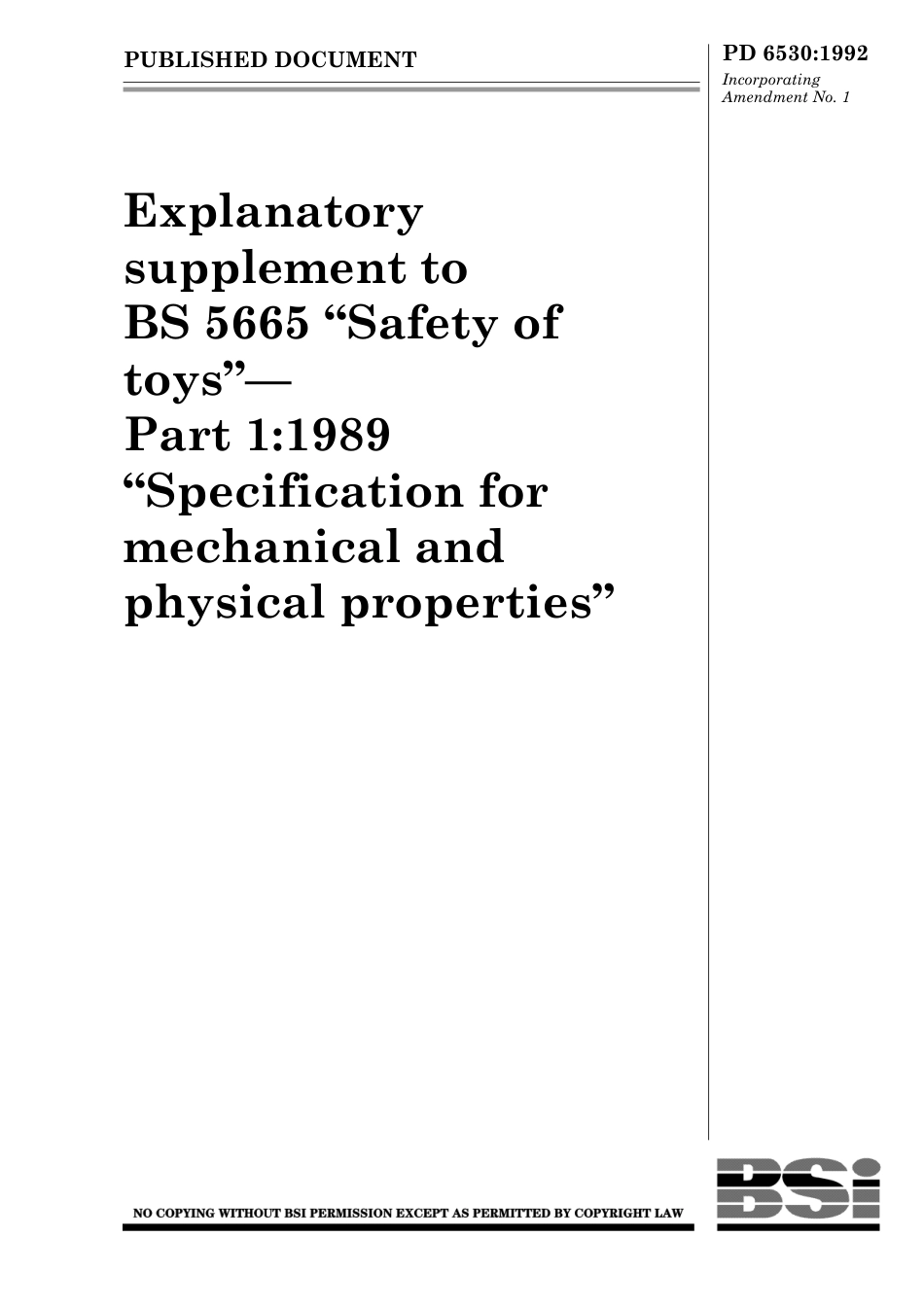 PD 6530 1992 (A1).pdf_第1页