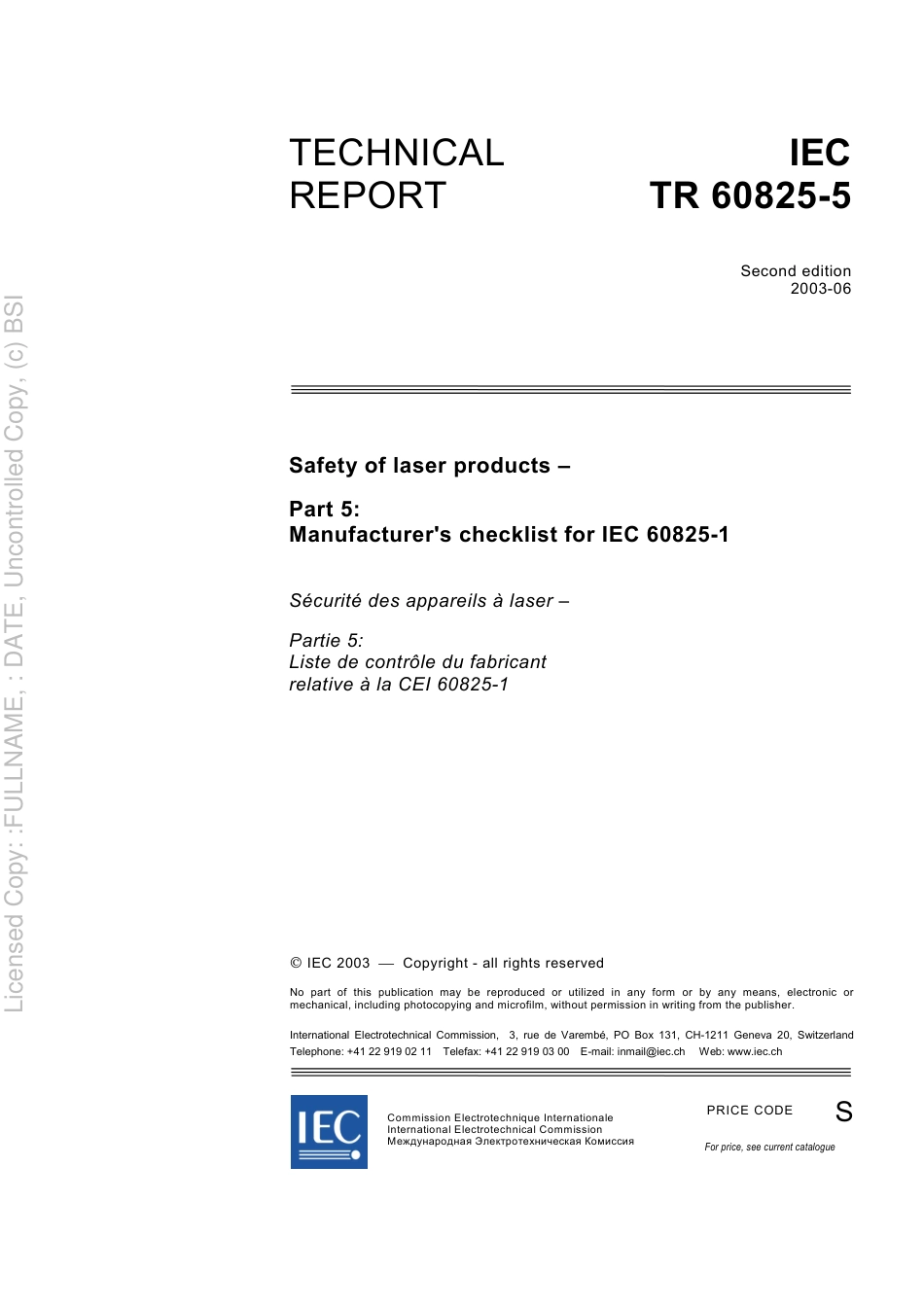 PD IECTR 60825-5 2003.pdf_第3页