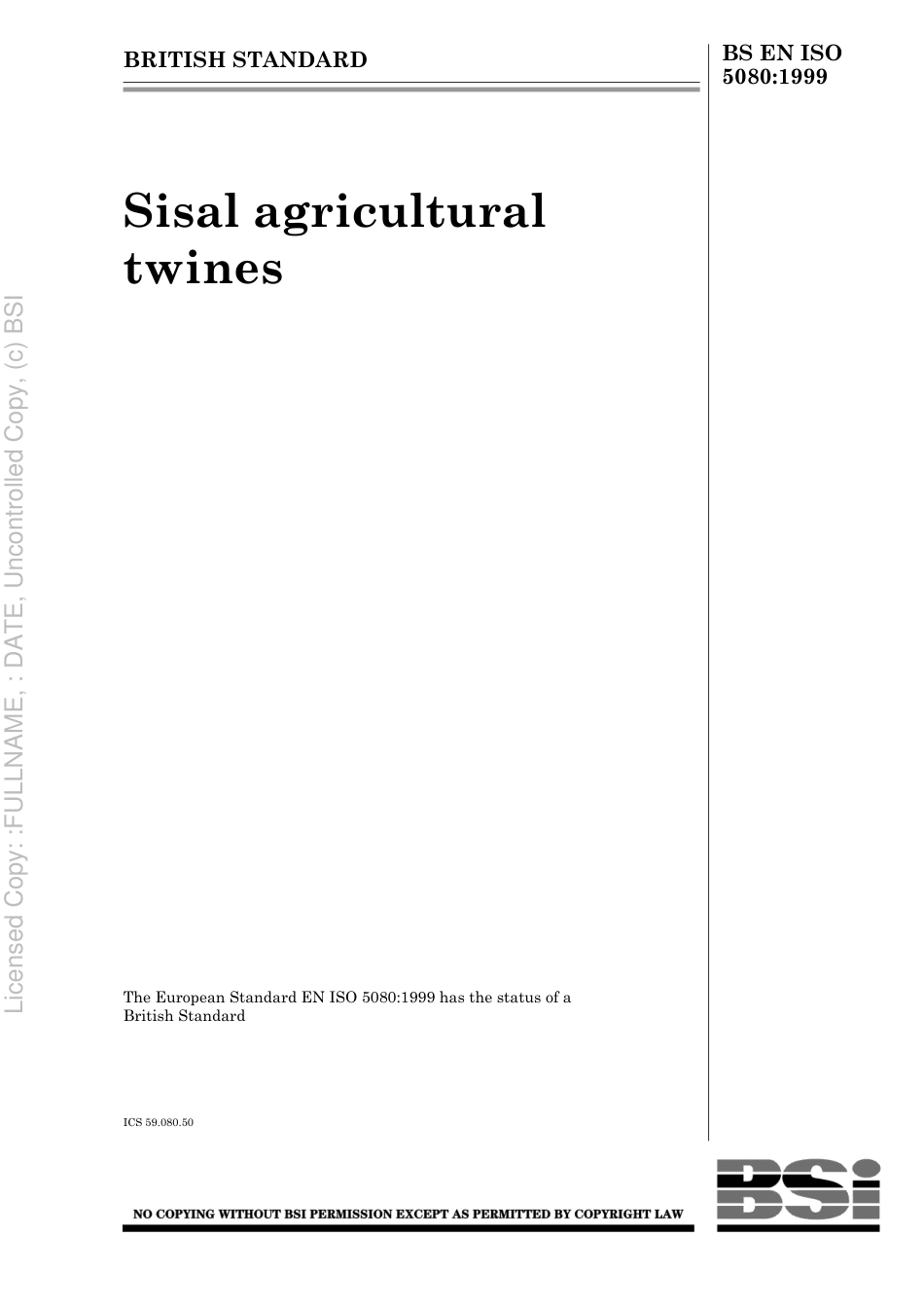 BS EN ISO 5080 1999.pdf_第1页