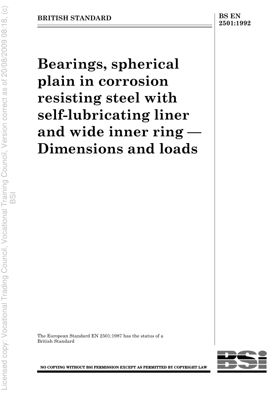 BS EN 2501 1992.pdf_第1页