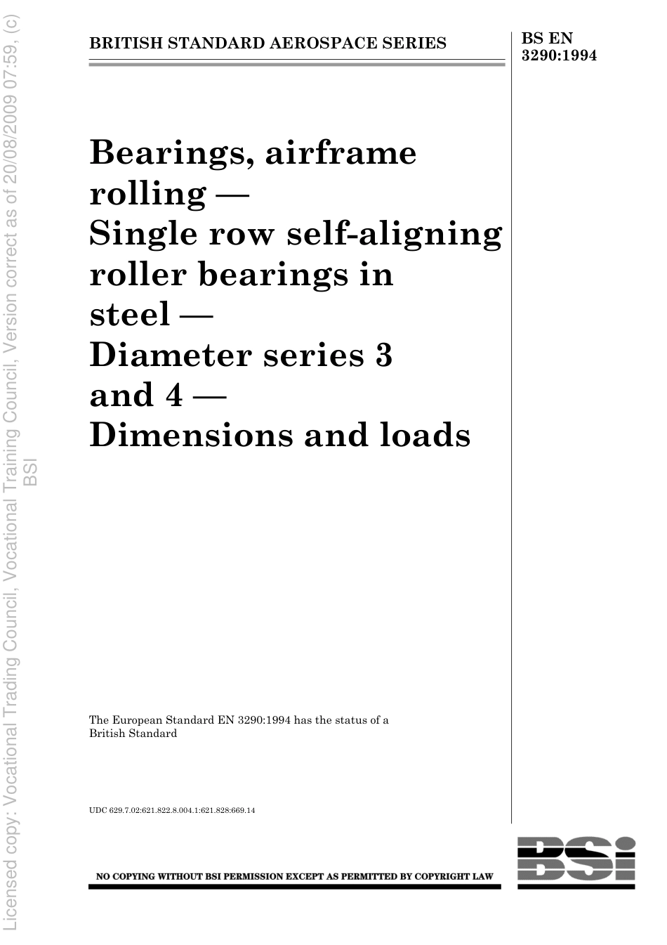 BS EN 3290 1994.pdf_第1页