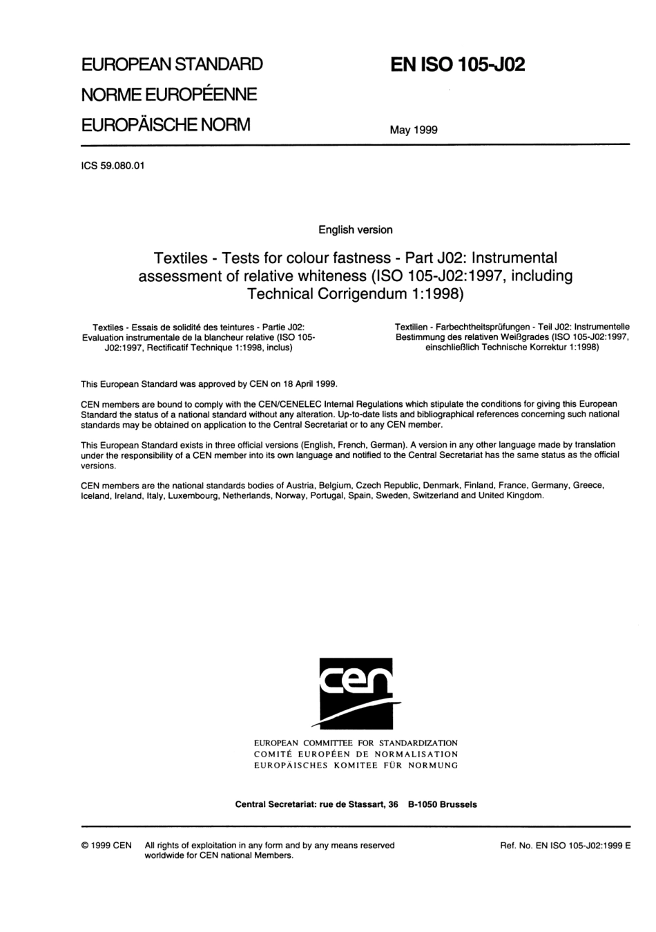 BS EN ISO 105-J02 2000.pdf_第3页