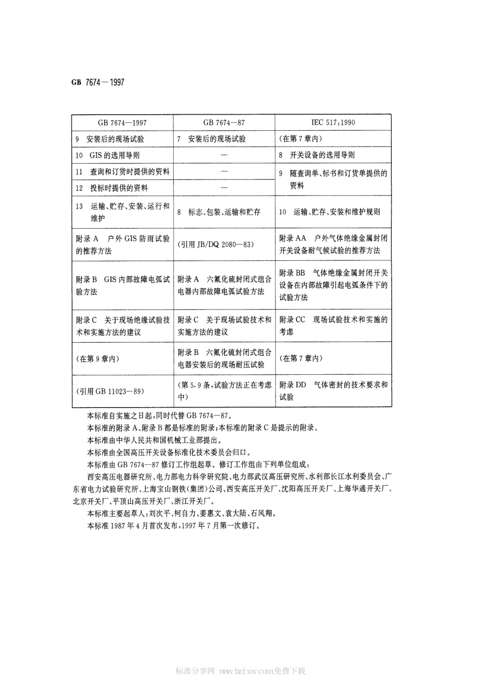 GB 7674-1997 72.5kV及以上气体绝缘金属封闭开关设备.pdf_第2页