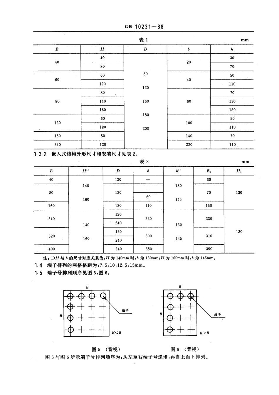 GB 10231-1988 保护继电器的结构型式与基本尺寸系列.pdf_第3页