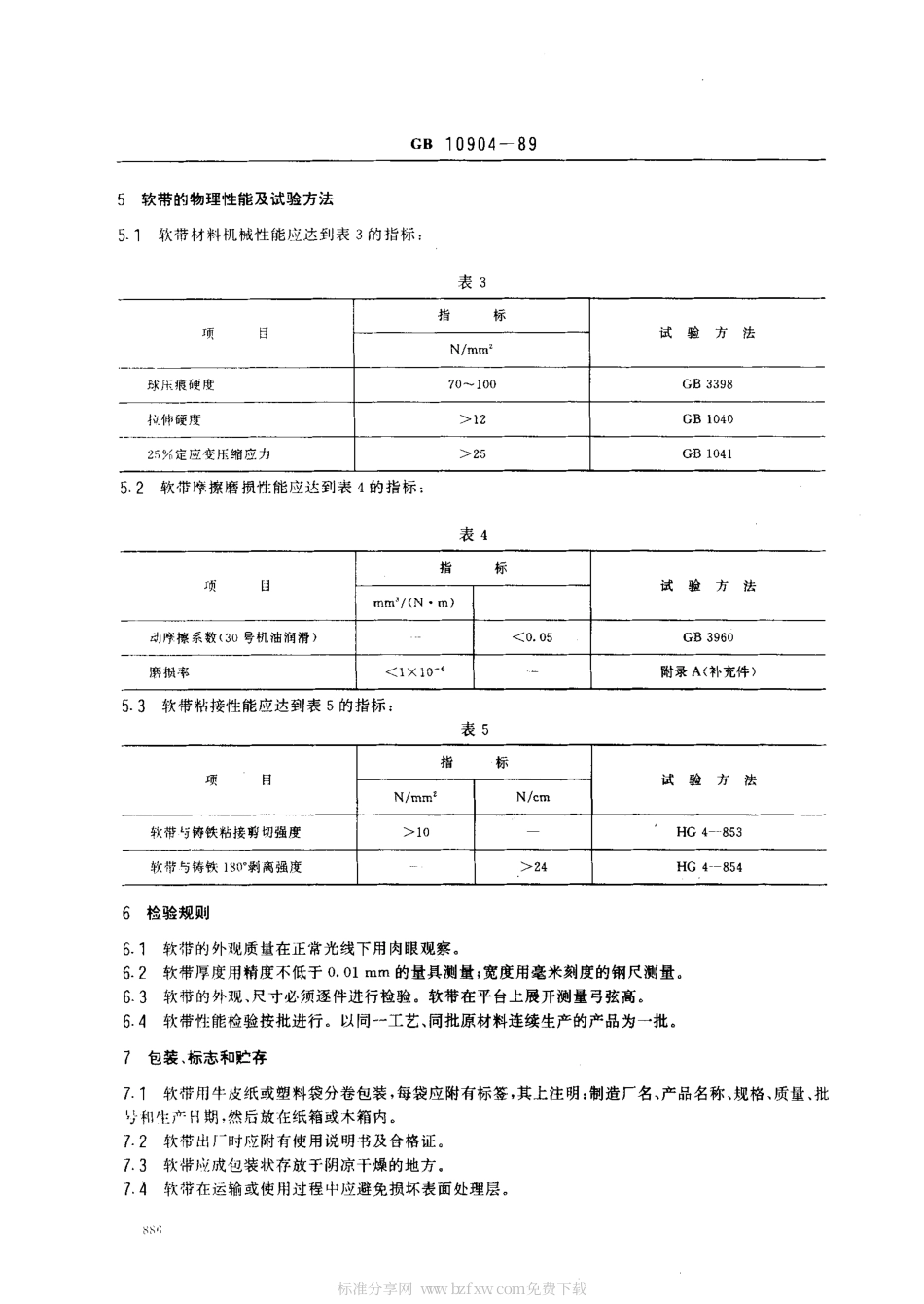GB 10904-1989 填充聚四氟乙烯导轨软带.pdf_第2页