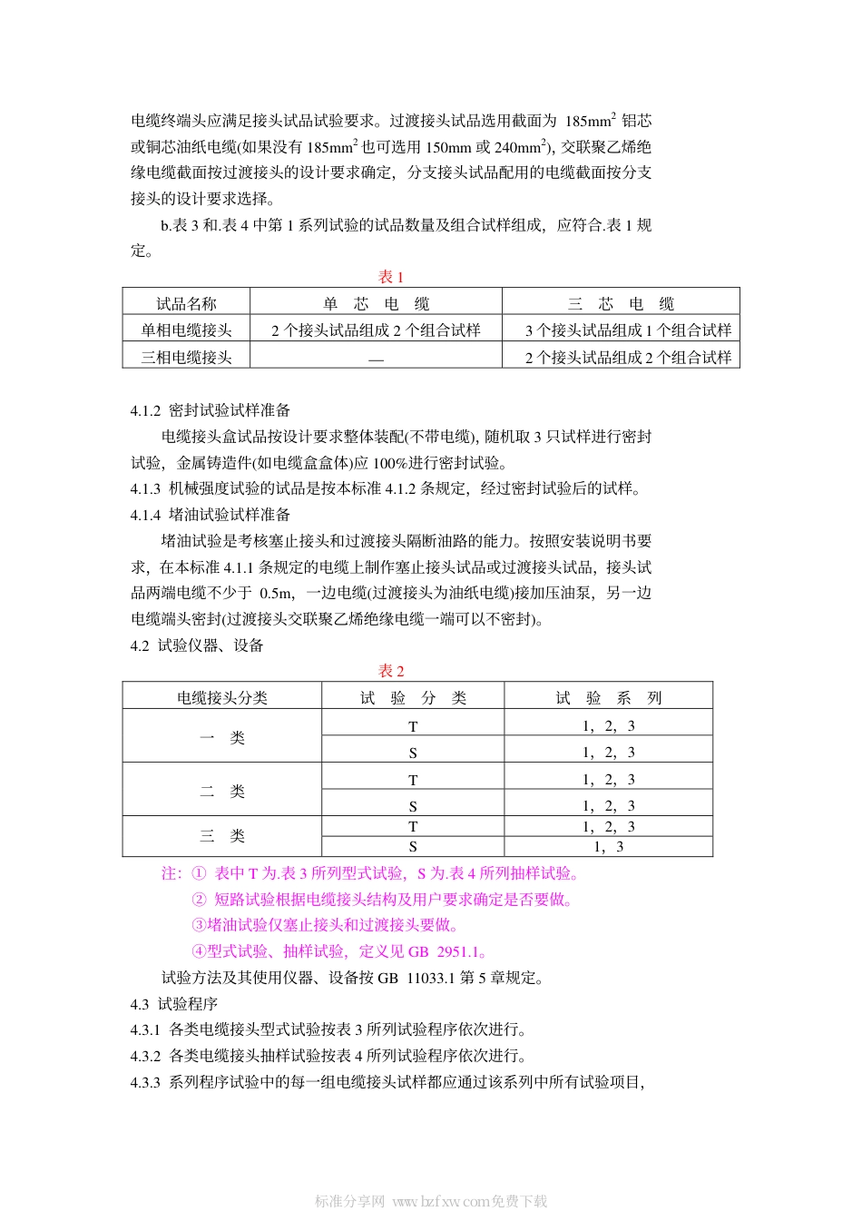 GB 11033.3-1989 额定电压26～35kV及以下电力电缆附件基本技术要求电缆接头.pdf_第2页