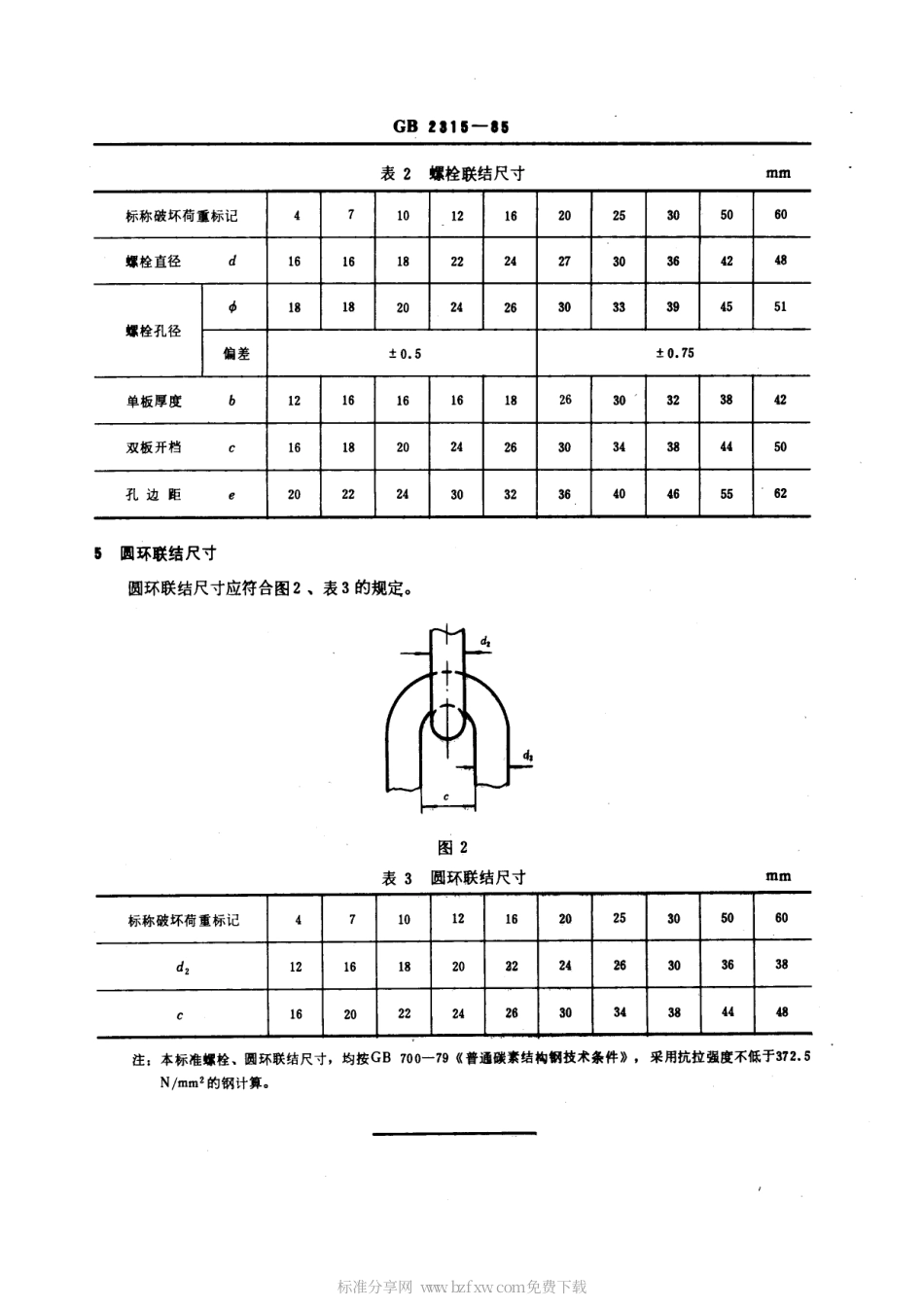 GB 2315-1985 电力金具 标称破坏荷重系列及零件联结尺寸.pdf_第2页