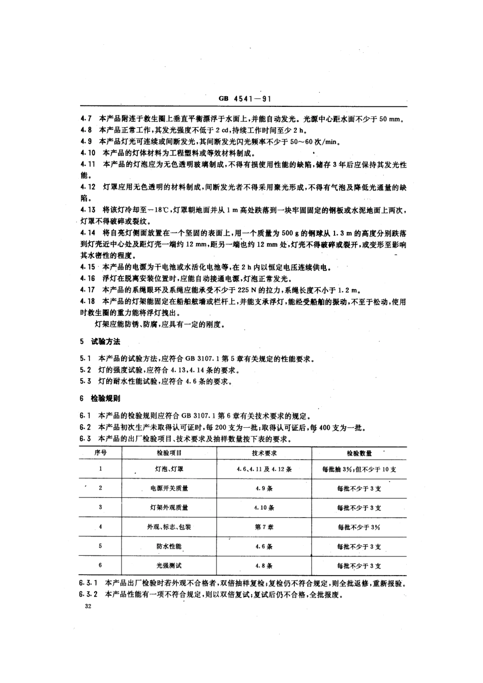 GB 4541-1991 救生圈用自亮浮灯.pdf_第3页