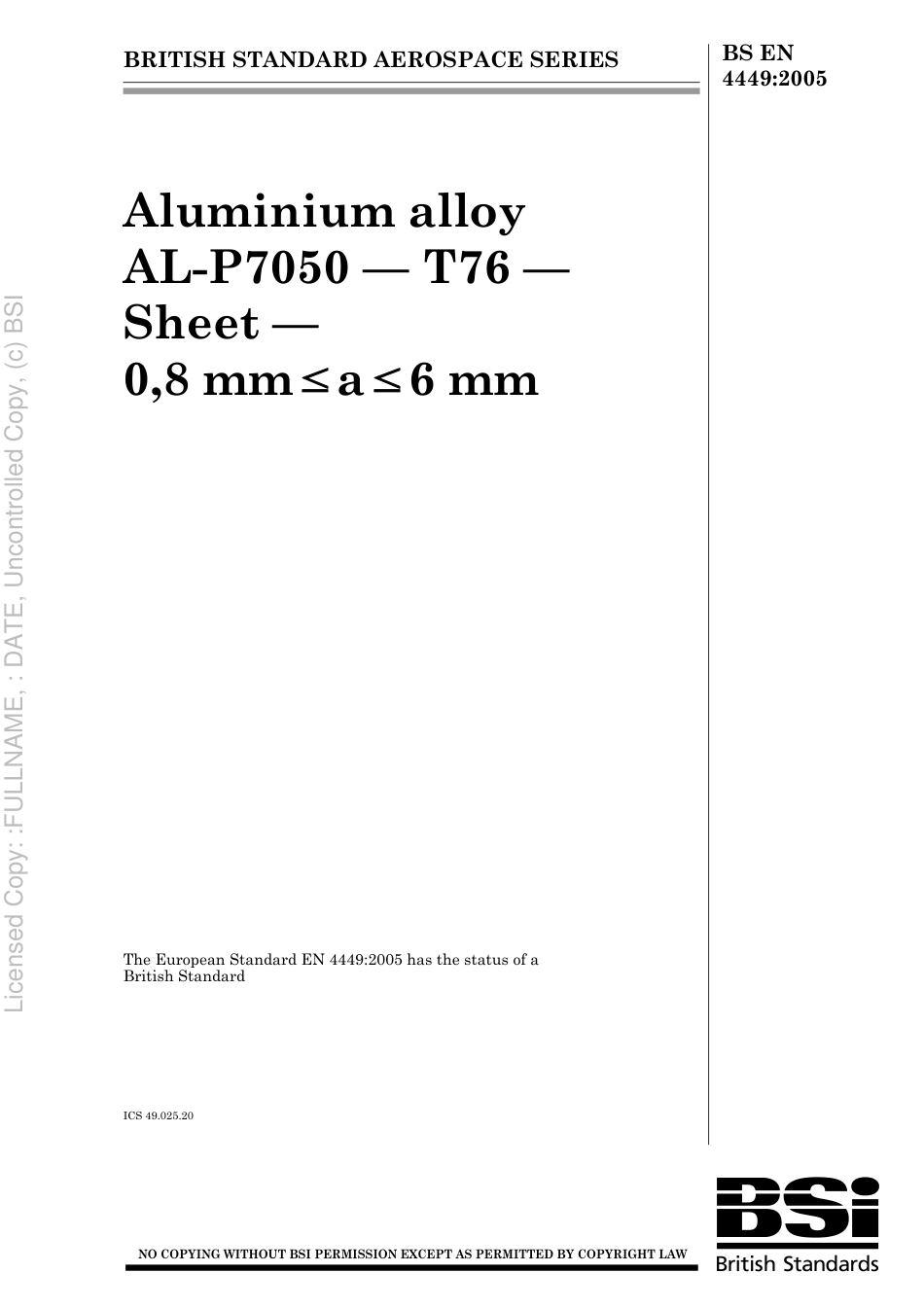 BS EN 4449 2005.pdf_第1页