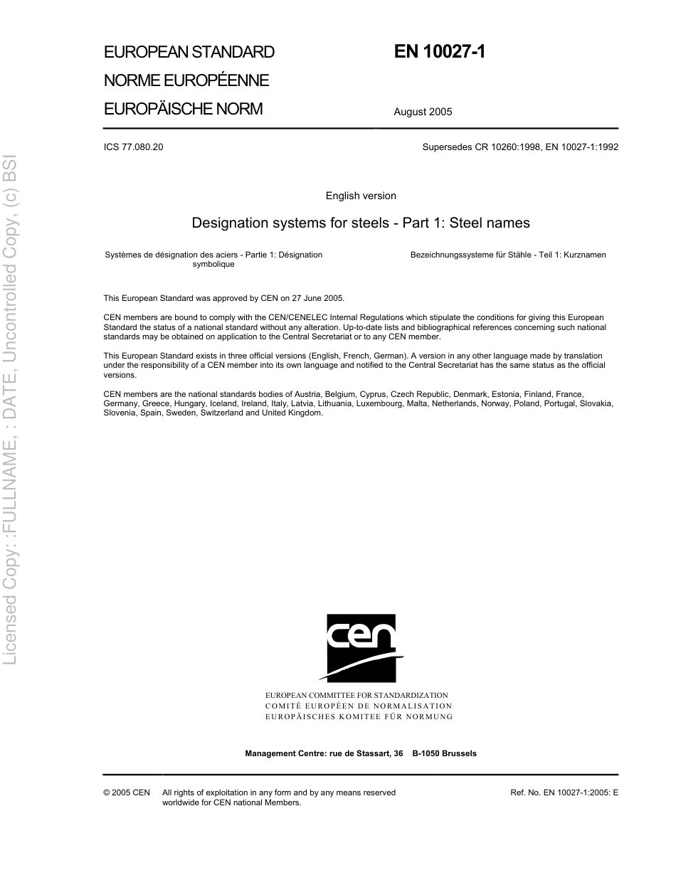 BS EN 10027-1 2005.pdf_第3页