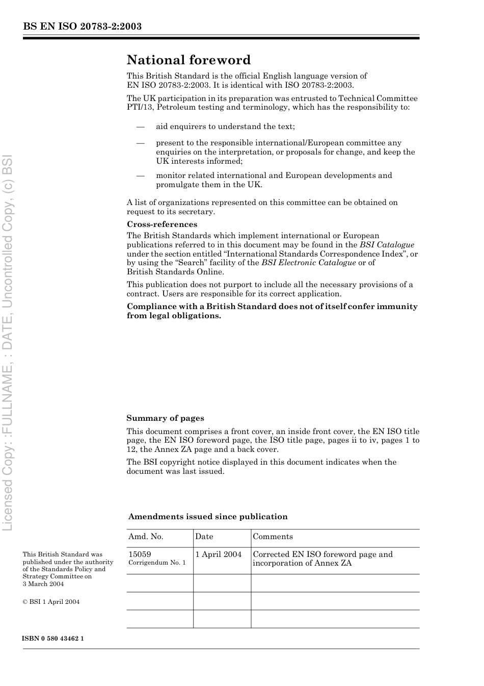 BS EN ISO 20783-2 2003.pdf_第2页