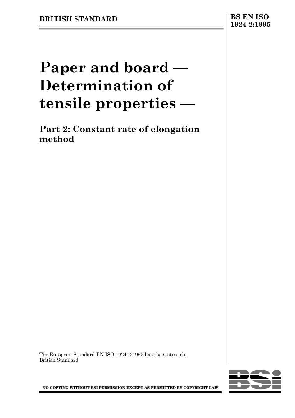 BS EN ISO 1924-2-1995.pdf_第1页