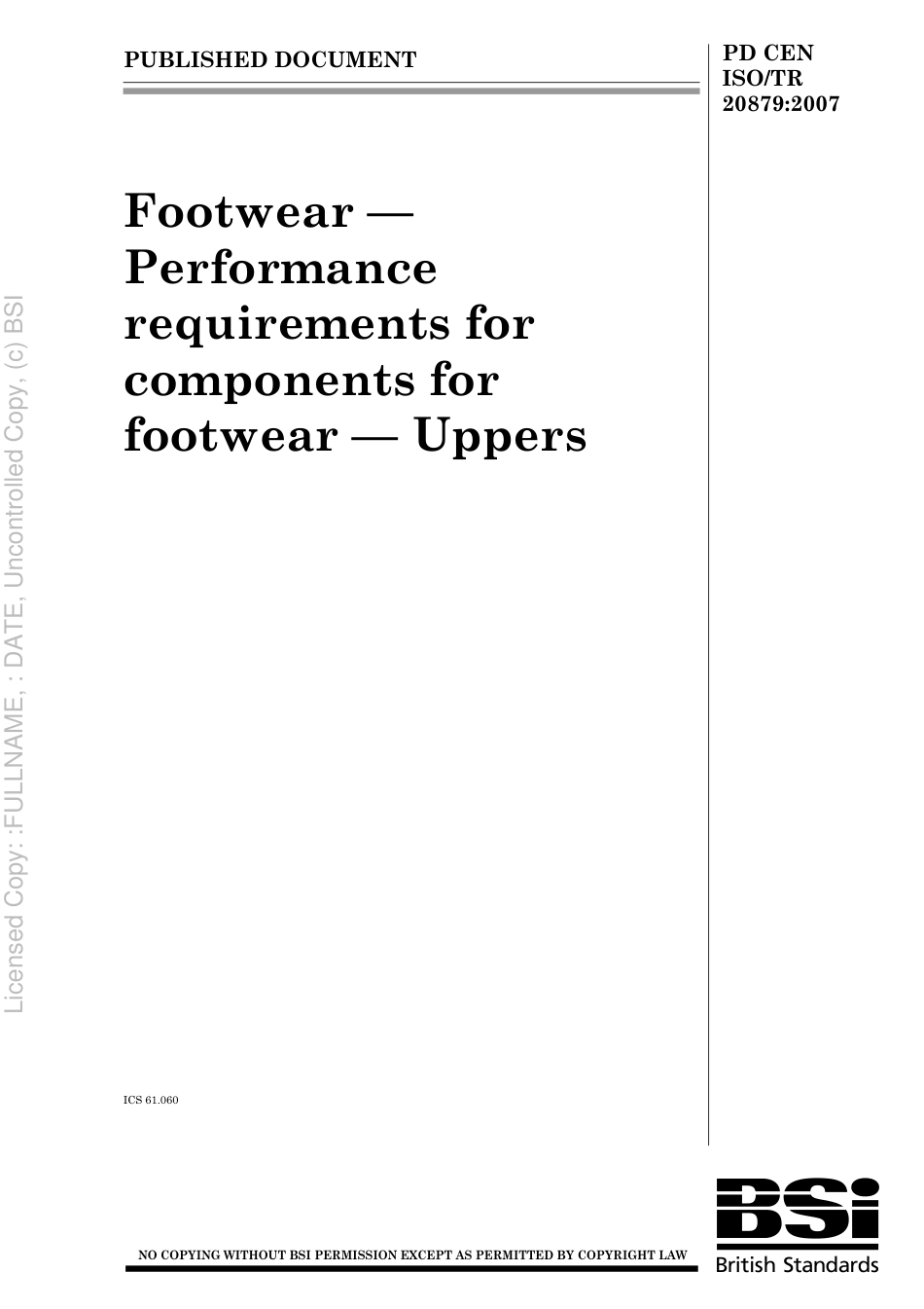 PD CEN ISO TR 20879 2007.pdf_第1页