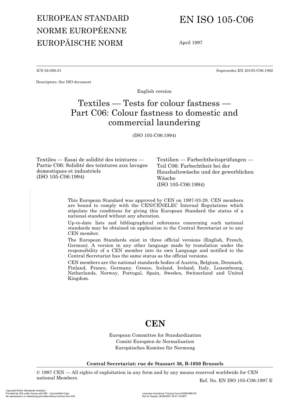 BS EN ISO 105-C06 1999 (Cor 1).pdf_第3页