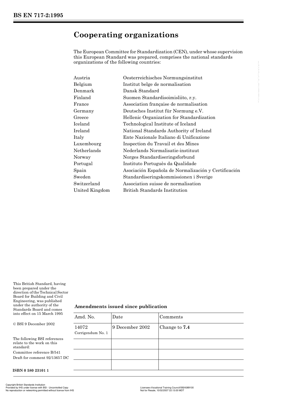 BS EN 717-2 1995 (A1).pdf_第2页