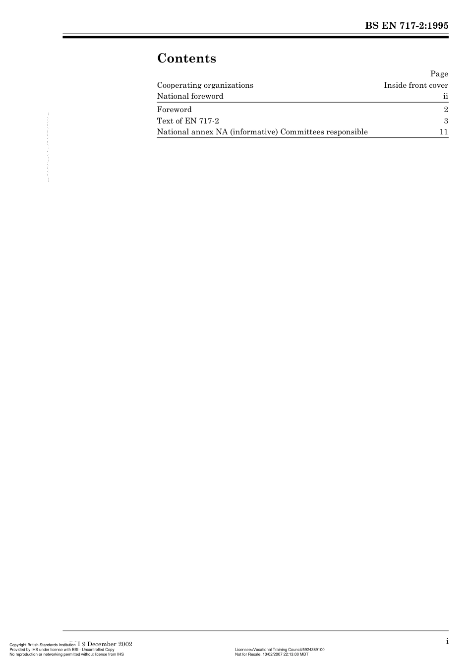 BS EN 717-2 1995 (A1).pdf_第3页