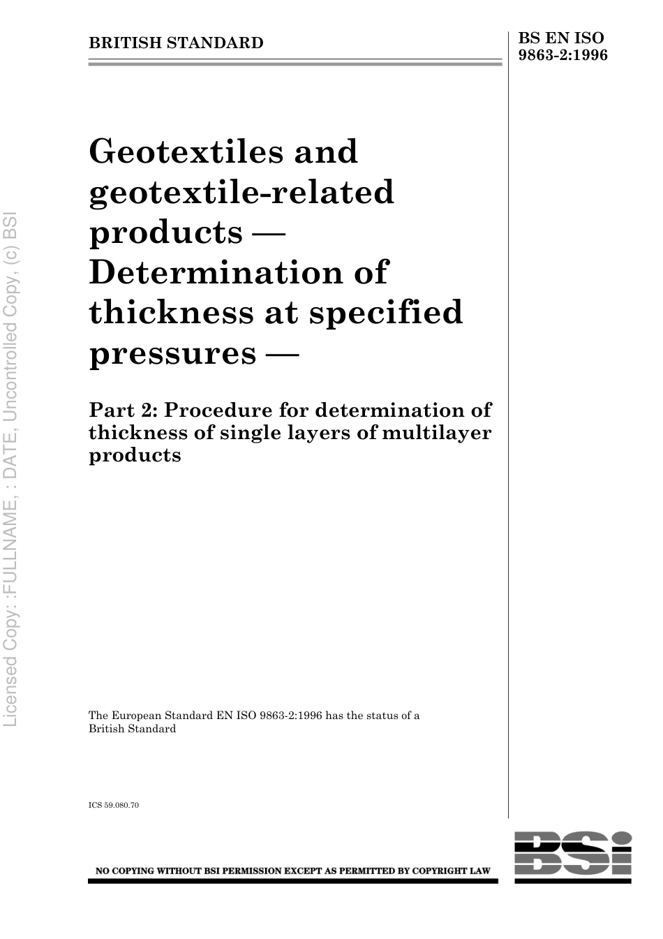 BS EN ISO 9863-2 1996.pdf_第1页