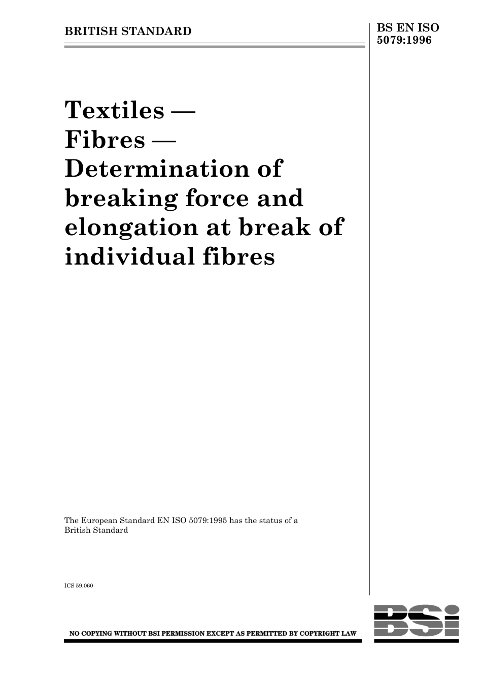 BS EN ISO 5079 1996.pdf_第1页