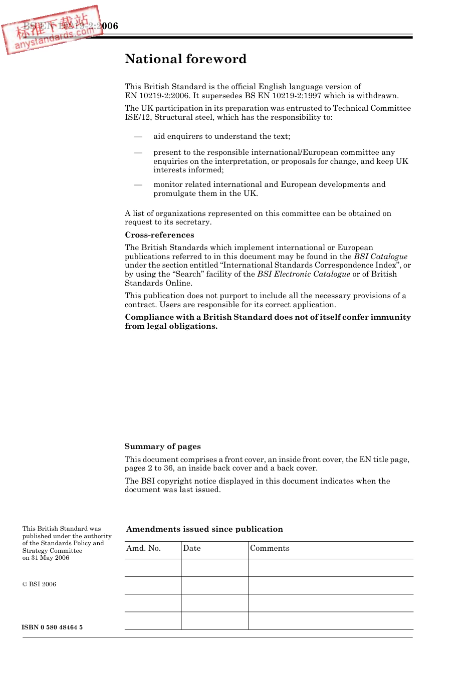 BS EN 10219-2-2006 cold formed welded structural hollow..-part 2.pdf_第2页