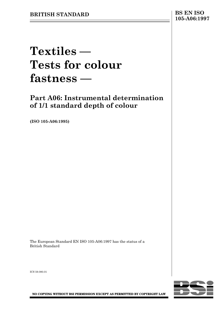 BS EN ISO 105-A06 1997.pdf_第1页